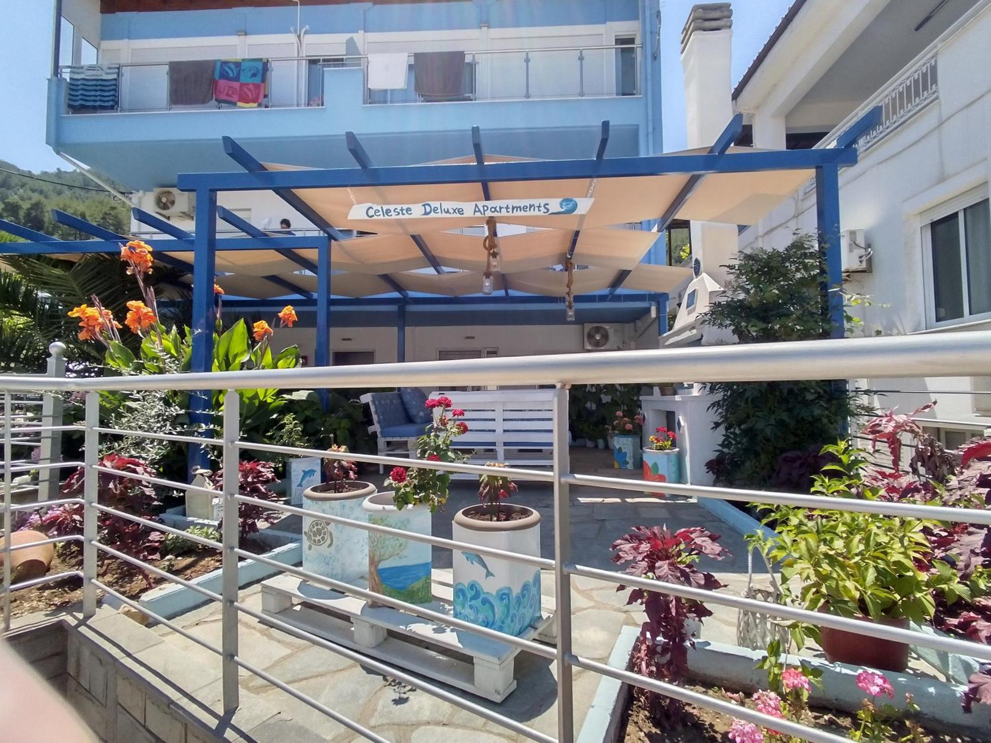 Celeste Deluxe Apartments Skala Potamia  Ngoại thất bức ảnh